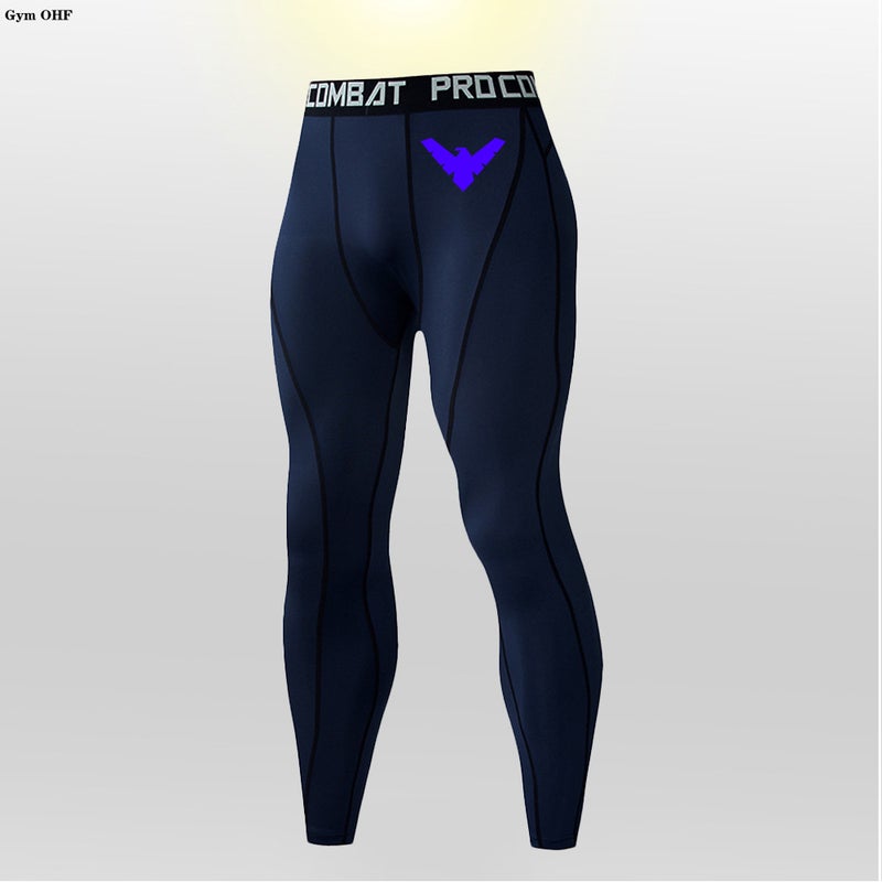 Fitness Training Men'S High Elastic Quick-Drying Compression Pants Gym Running Tights Basketball Leggings - Image 3